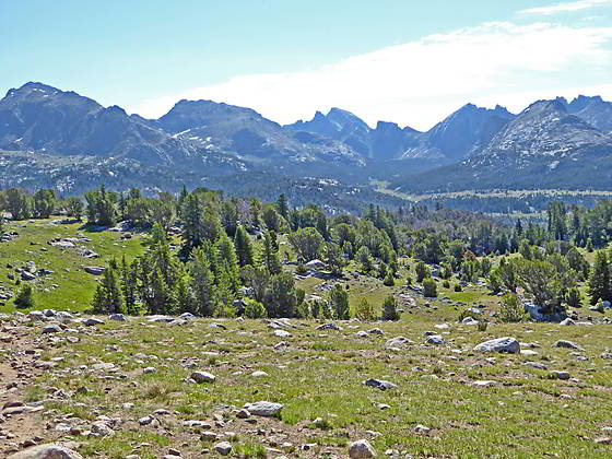 Great view of the peaks ringing the Washakie Valley